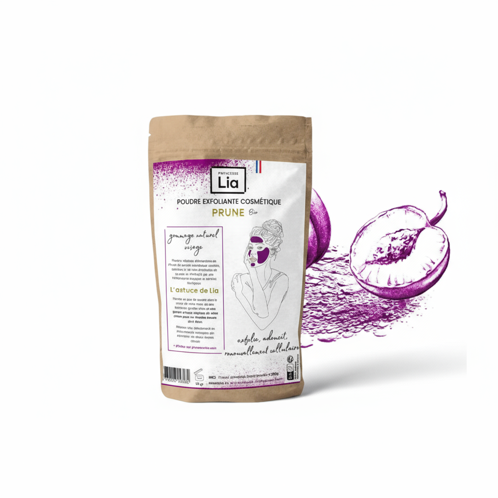 Prune exfoliante Lia princesse fabriqué en France