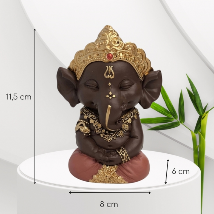 Statuette bébé bouddha Ganesh en position de méditation