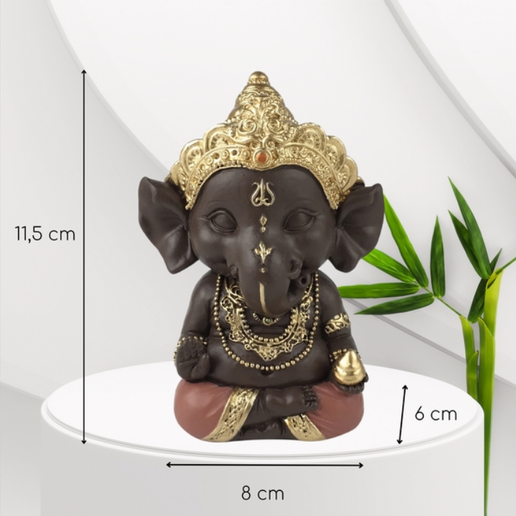 Statuette bébé bouddha Ganesh en position de méditation