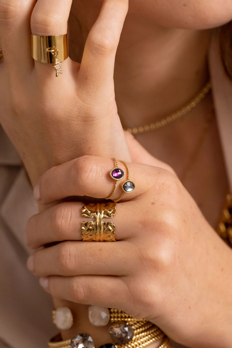 Bague Jaylon - Osier Tressé Ajustable | Bohm Paris