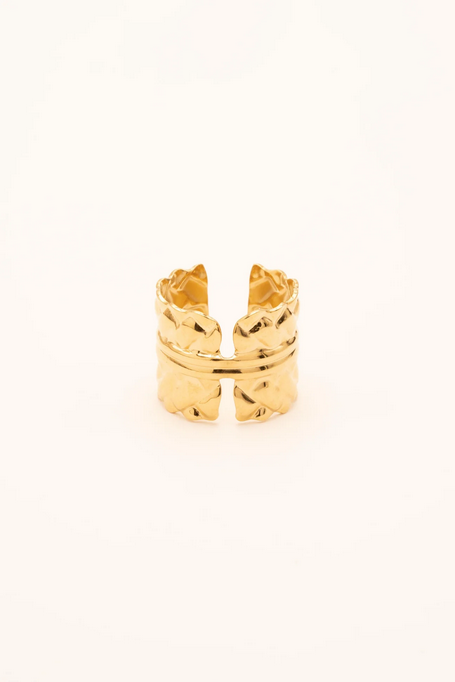 Bague Jaylon - Osier Tressé Ajustable | Bohm Paris