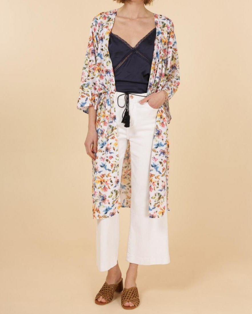 Kimono long en soie
