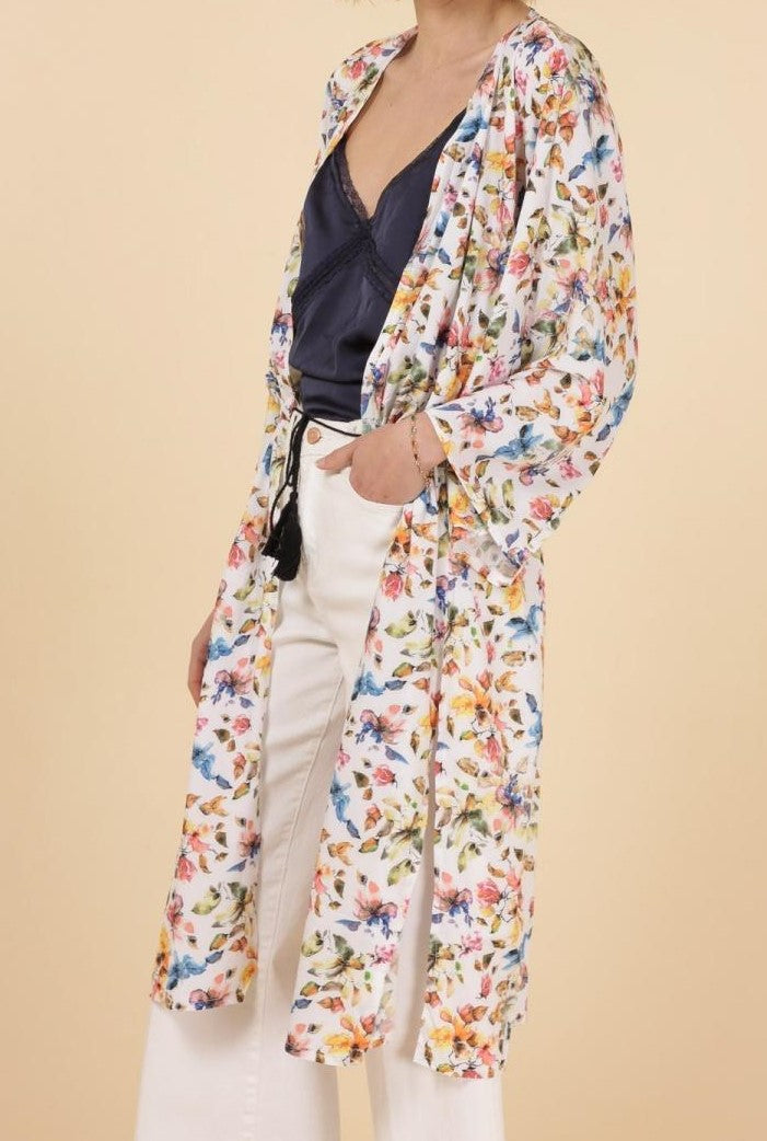 Kimono long en soie