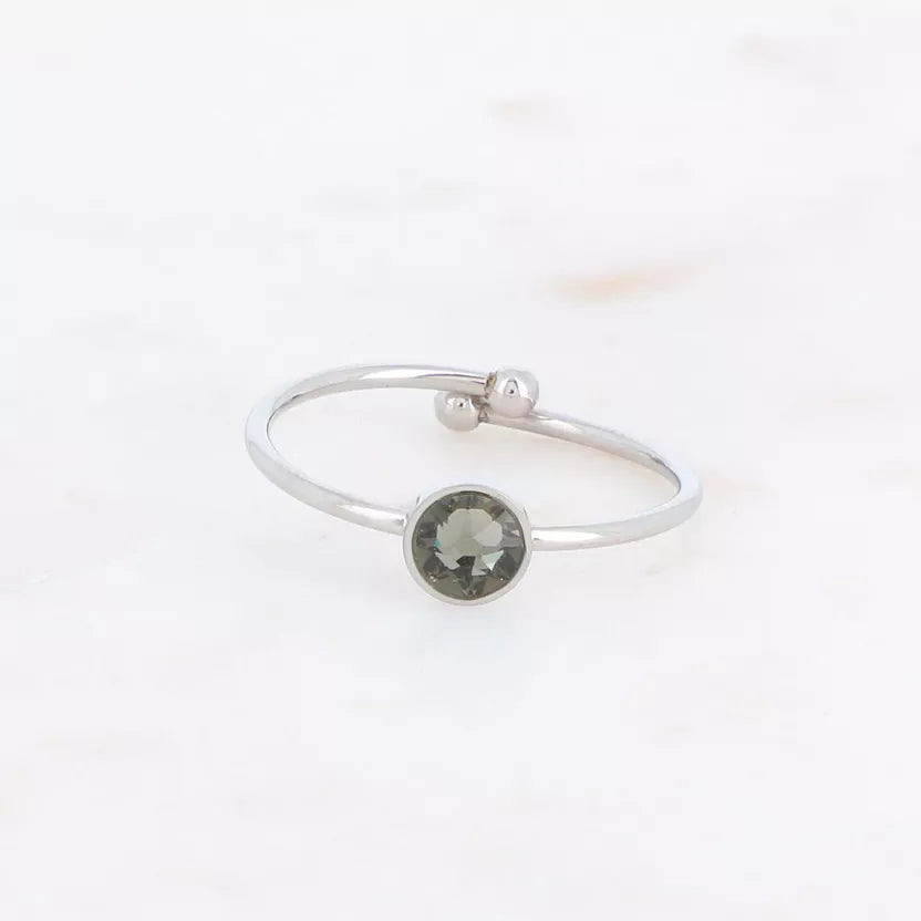 Bague fine Ally ornée de cristaux de Swarovski Bohm Paris