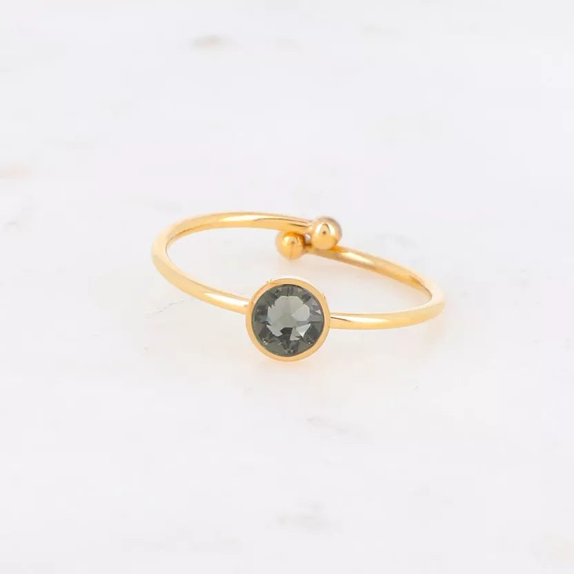 Bague fine Ally ornée de cristaux de Swarovski Bohm Paris