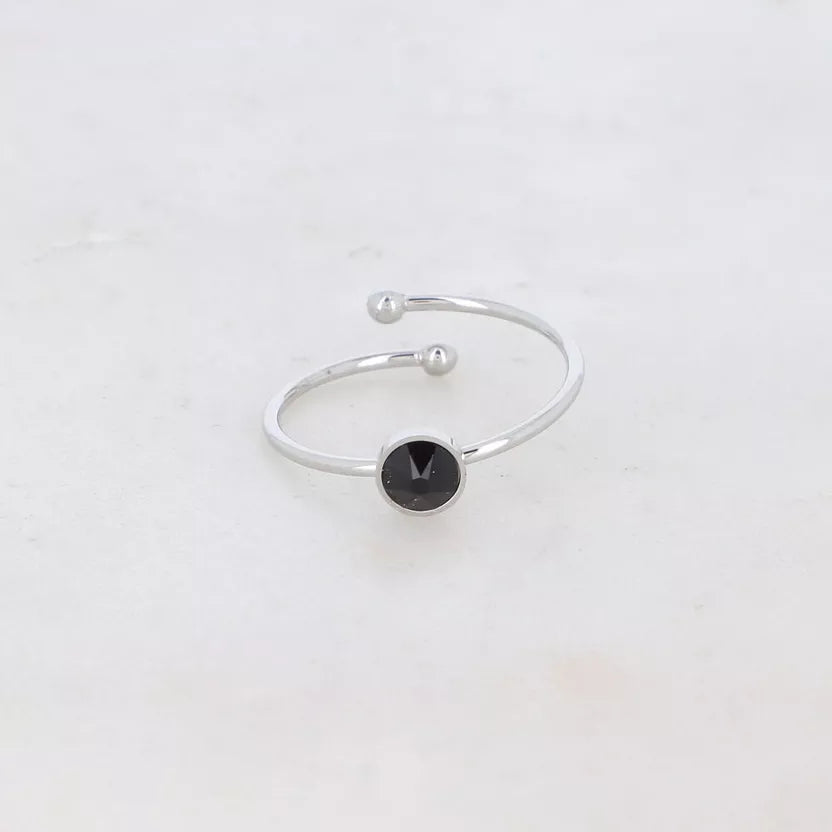 Bague fine Ally ornée de cristaux de Swarovski Bohm Paris
