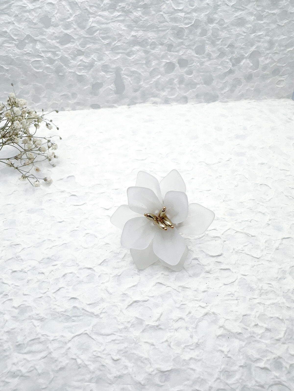 Bague fleur en acier inoxydable