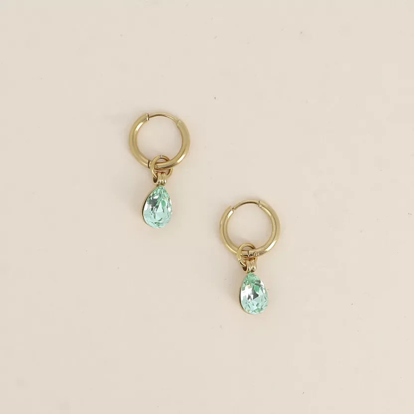Boucles d'oreilles ornées de cristaux de Swarovski® Goutte Bohm Paris