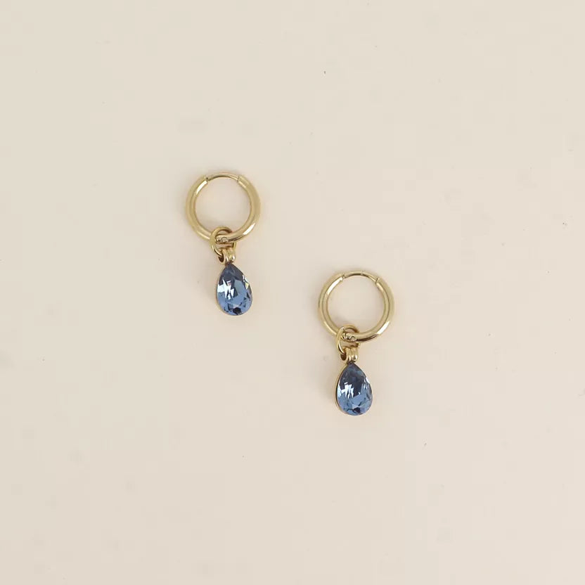 Boucles d'oreilles ornées de cristaux de Swarovski® Goutte Bohm Paris