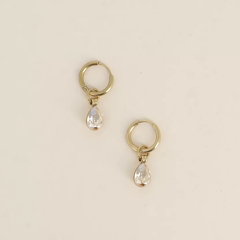 Boucles d'oreilles ornées de cristaux de Swarovski® Goutte Bohm Paris