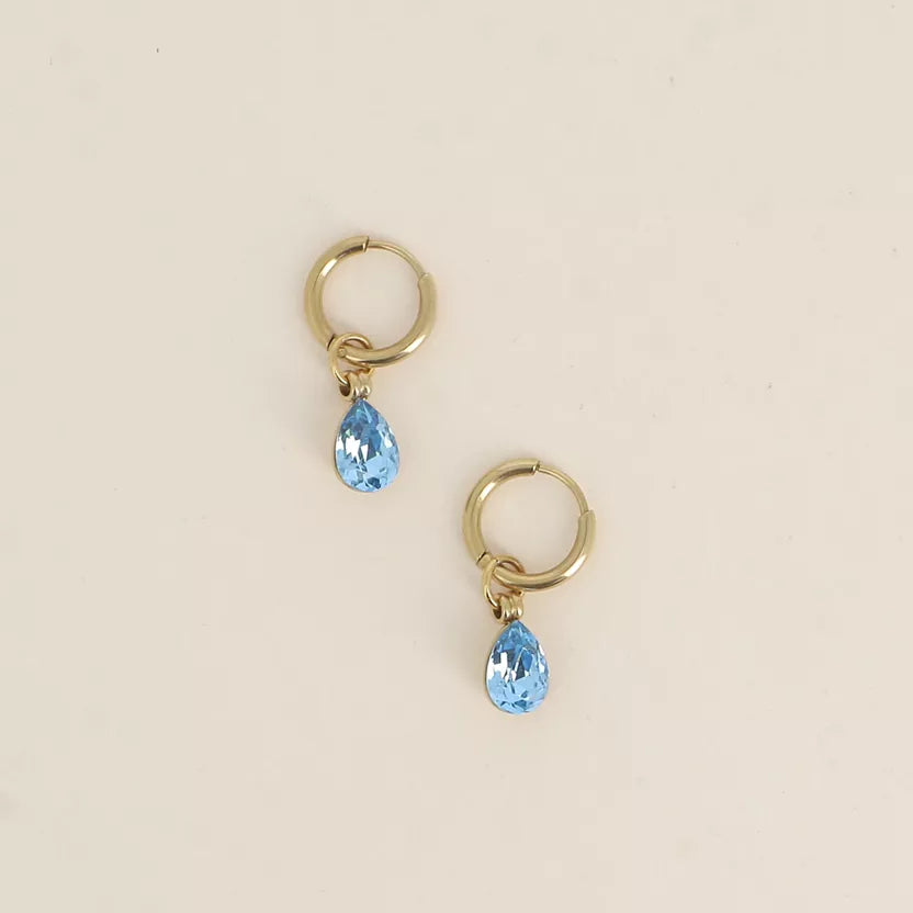 Boucles d'oreilles ornées de cristaux de Swarovski® Goutte Bohm Paris