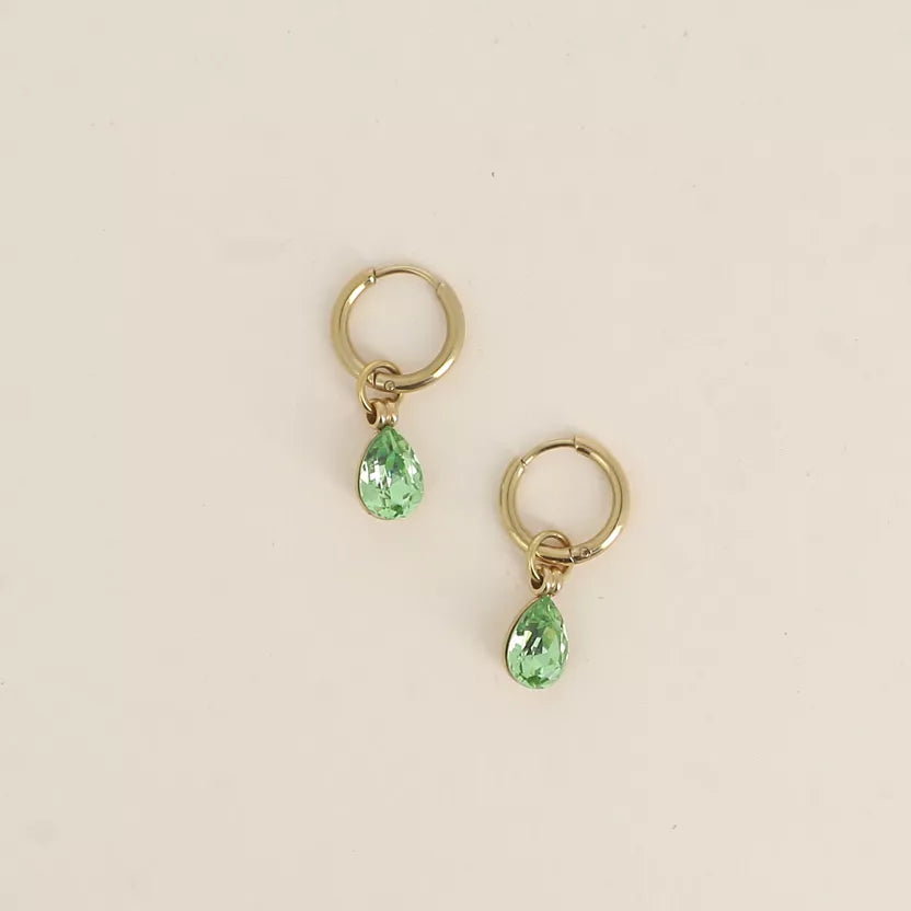 Boucles d'oreilles ornées de cristaux de Swarovski® Goutte Bohm Paris