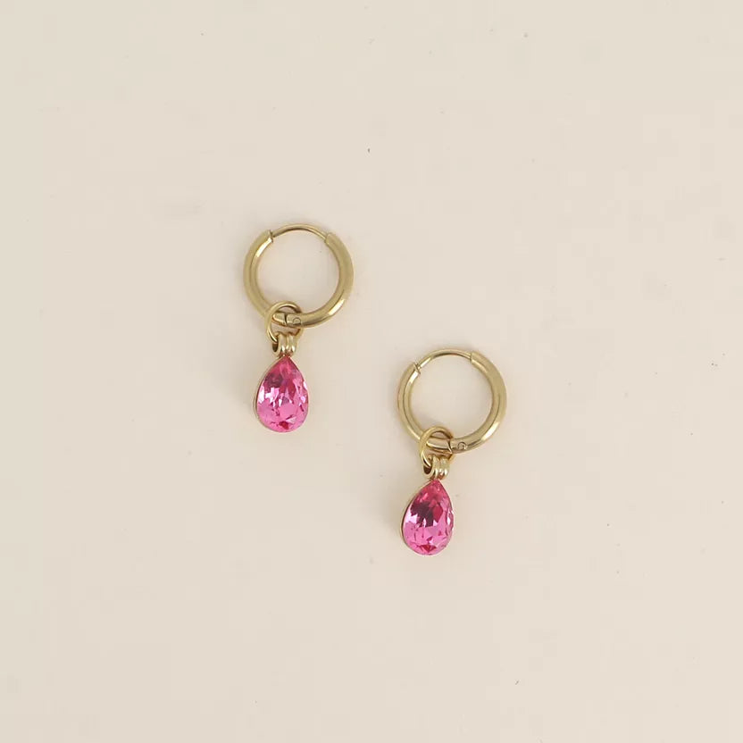Boucles d'oreilles ornées de cristaux de Swarovski® Goutte Bohm Paris
