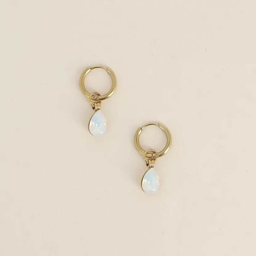 Boucles d'oreilles ornées de cristaux de Swarovski® Goutte Bohm Paris