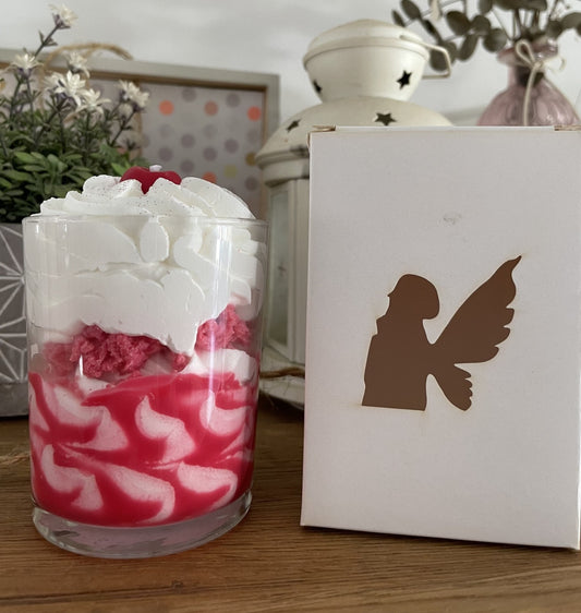 Bougie gourmande artisanale parfum cerise  100% végétale