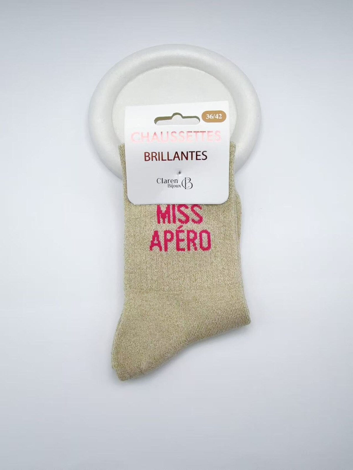 Chaussettes Scintillantes à Message Humour (Taille Unique 36-42)