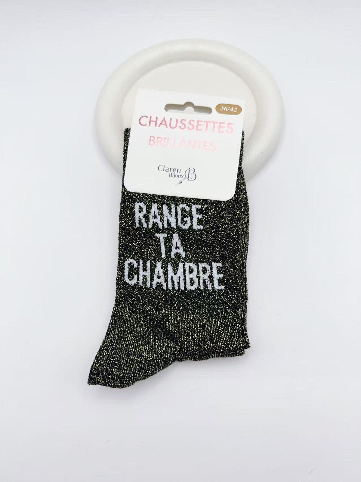 Chaussettes Scintillantes à Message Humour (Taille Unique 36-42)