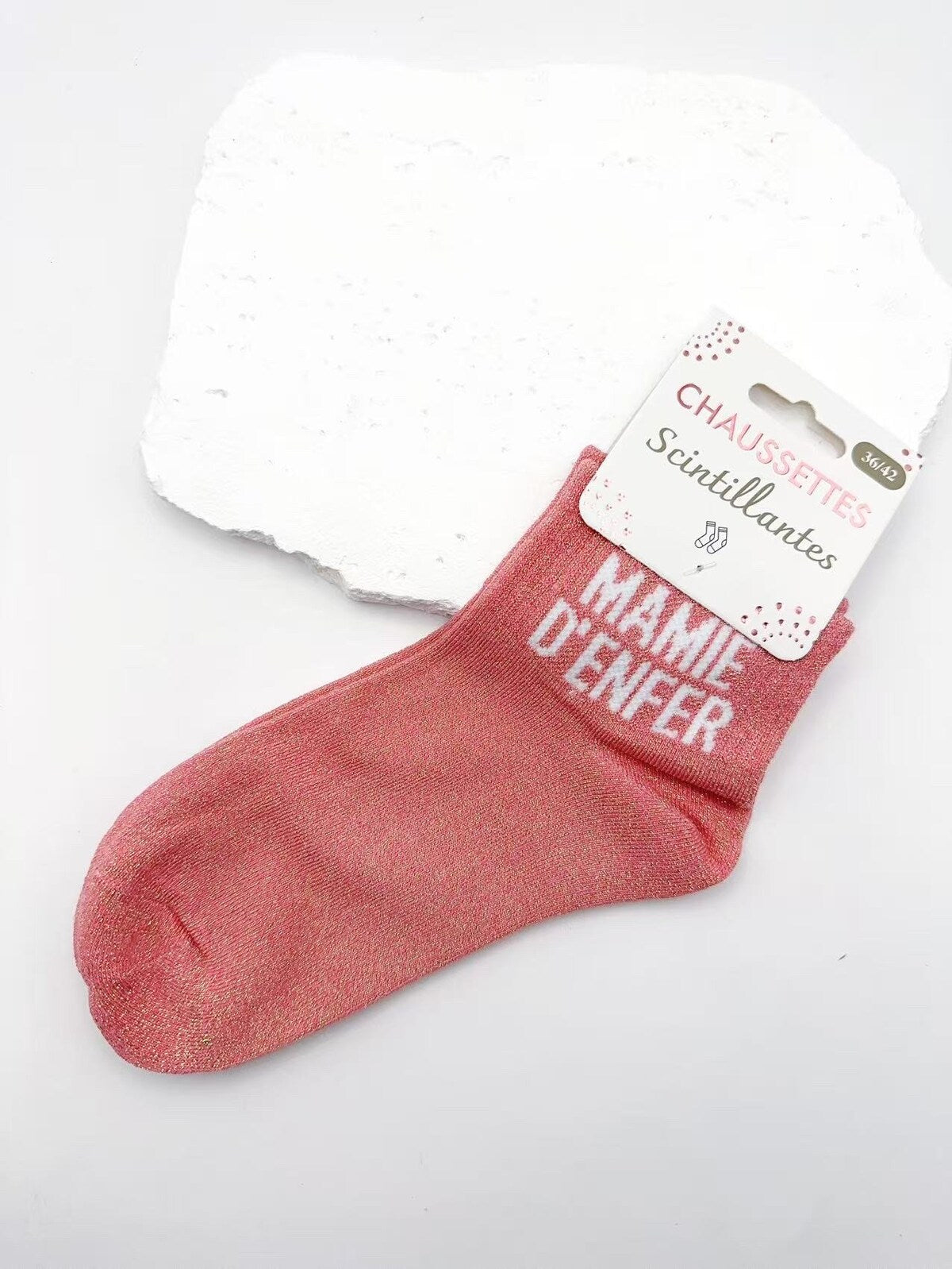 Chaussettes Scintillantes à Message Humour (Taille Unique 36-42)