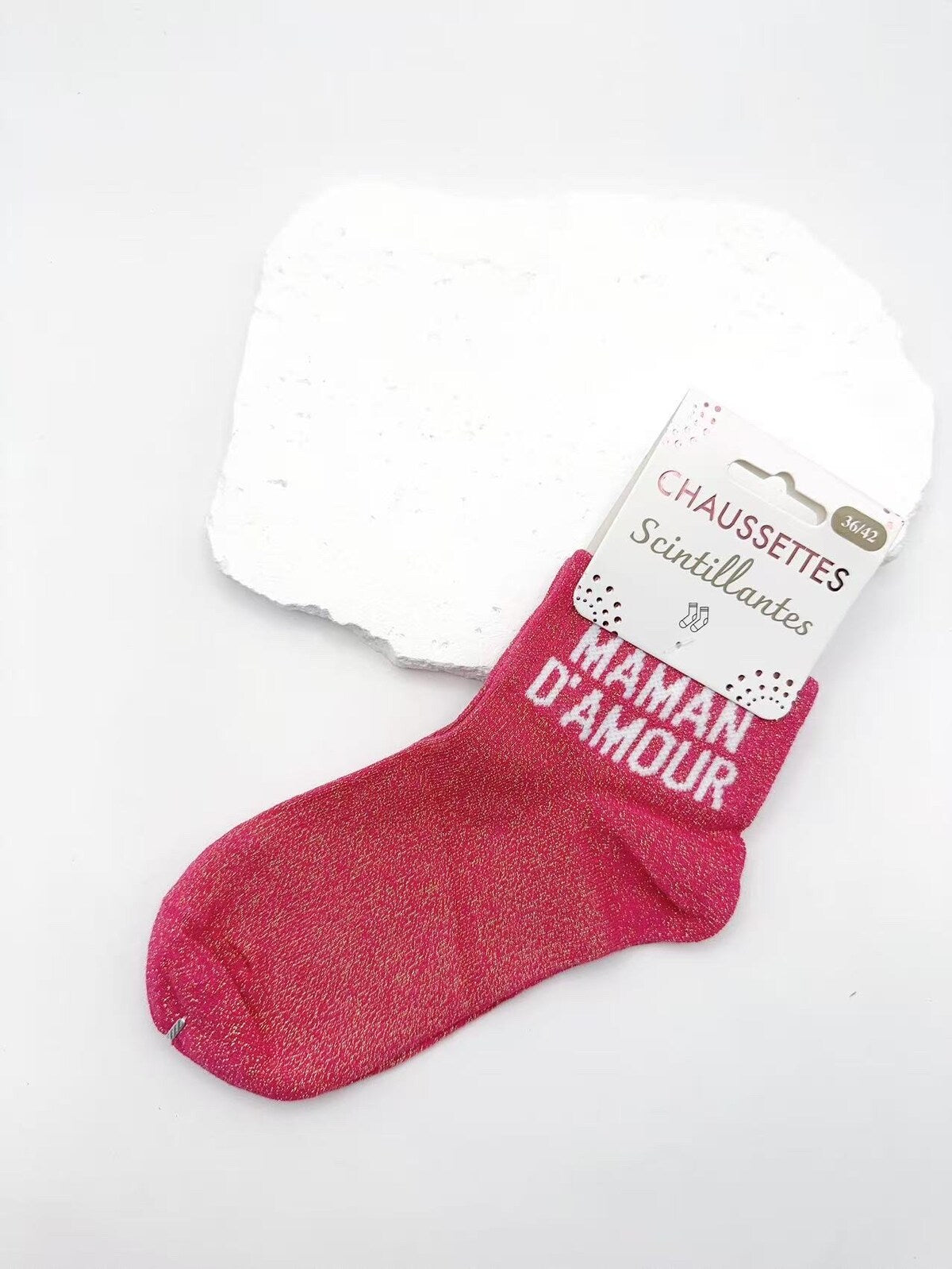 Chaussettes Scintillantes à Message Humour (Taille Unique 36-42)
