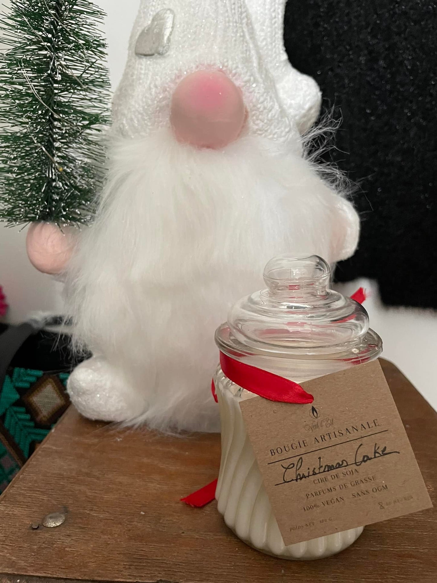 Bougie artisanale de Noël en bonbonnière