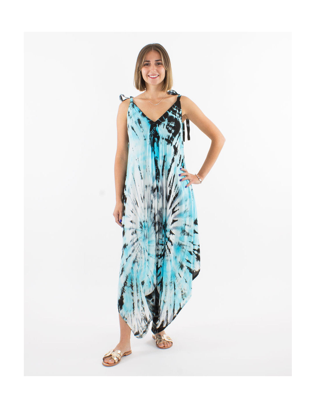 Combinaison de plage Tie and Dye à bretelles TU