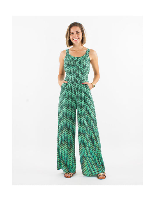 Combinaison pantalon chic motifs arabesques