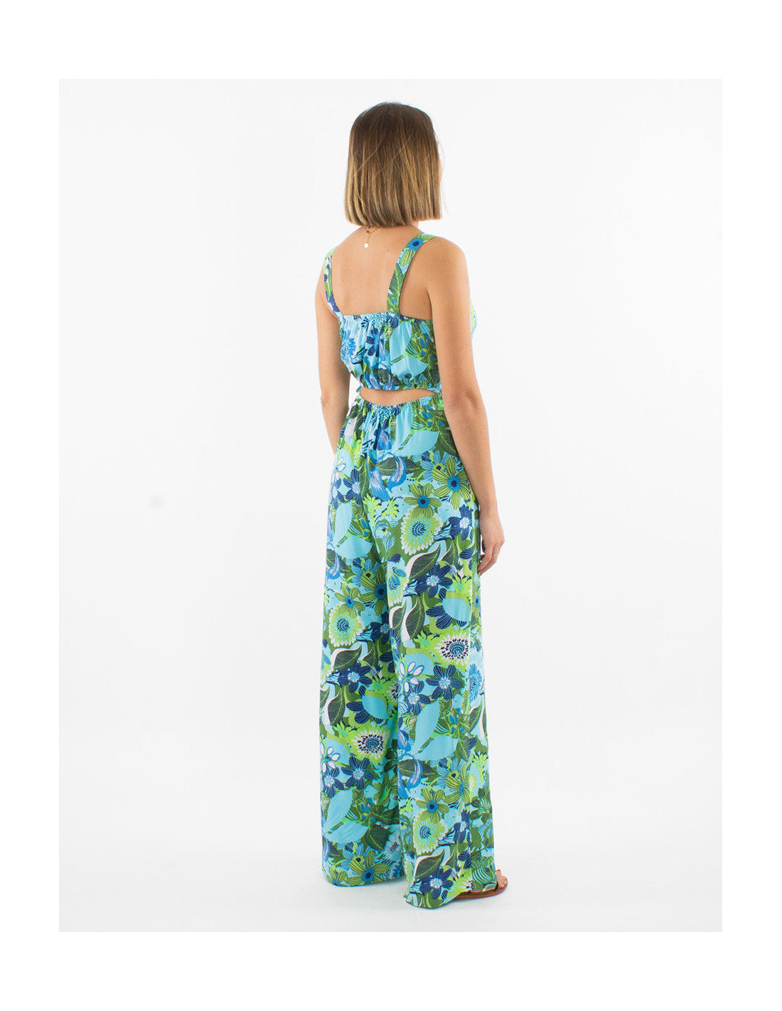 Combinaison pantalon hippie avec dos nu