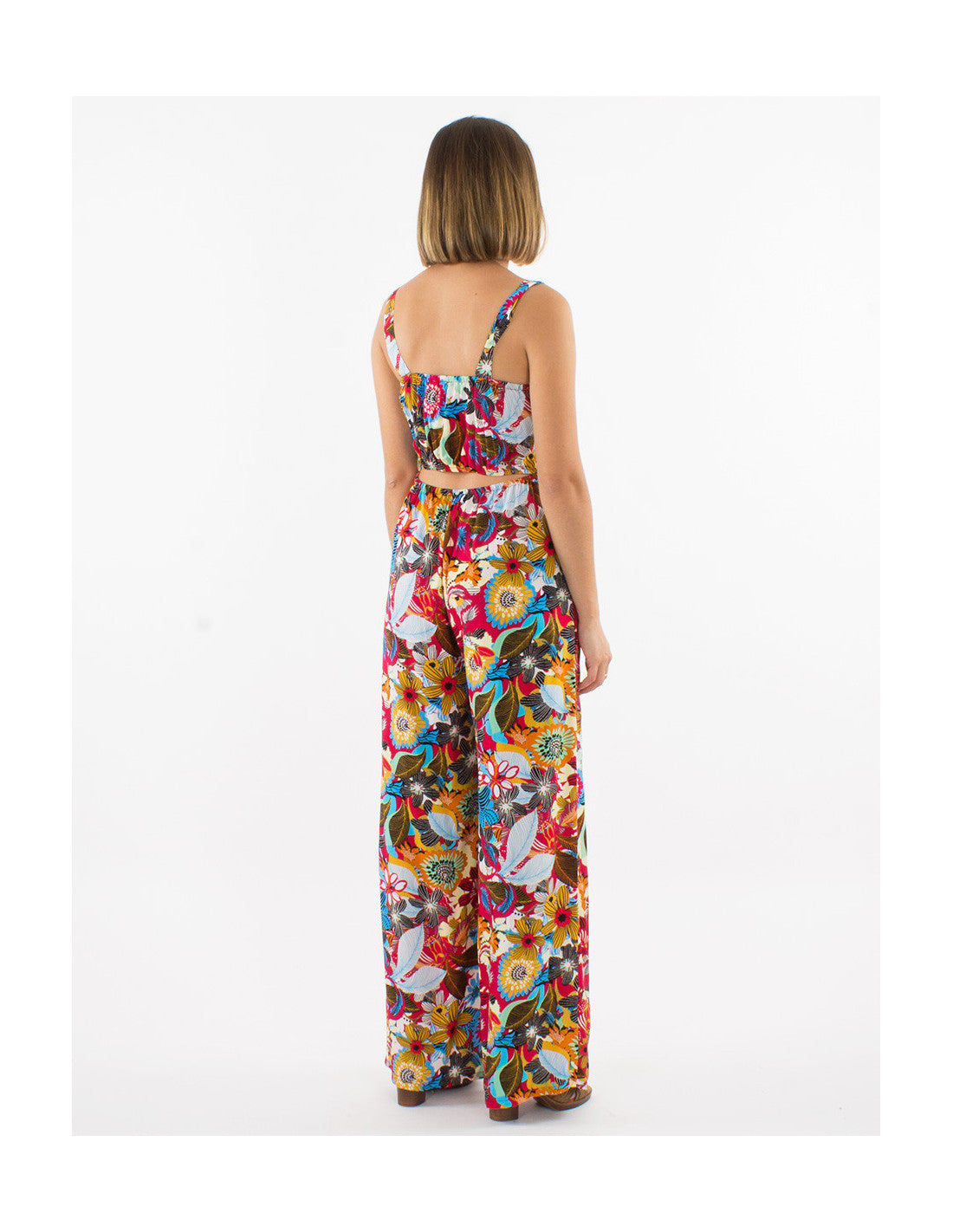 Combinaison pantalon hippie avec dos nu