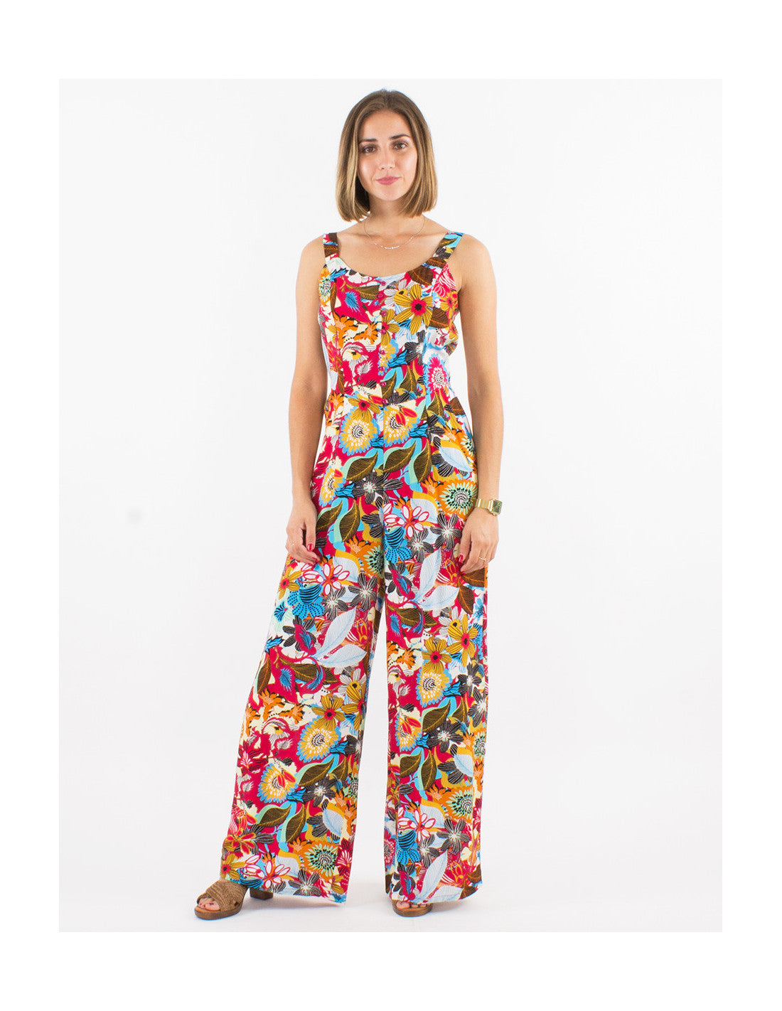 Combinaison pantalon hippie avec dos nu