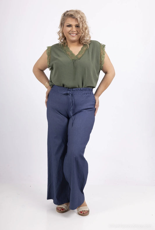 Pantalon fluide denim