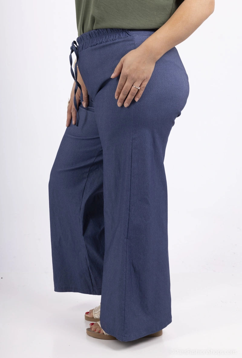 Pantalon fluide denim