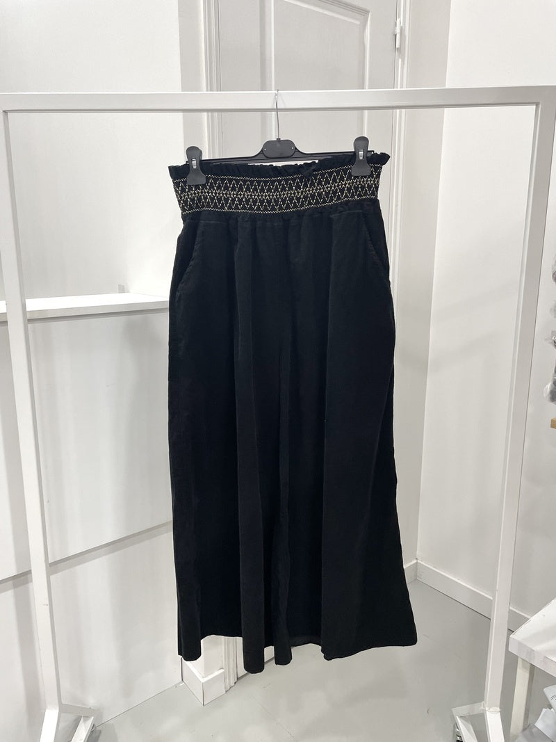 Pantalon jupe en velours cotelé marron ou noir