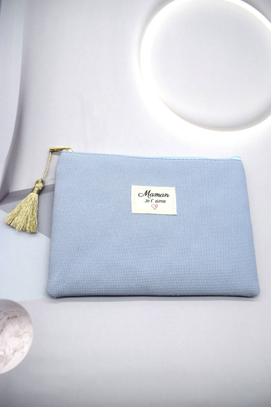 Pochette "Maman je t'aime" en tissu