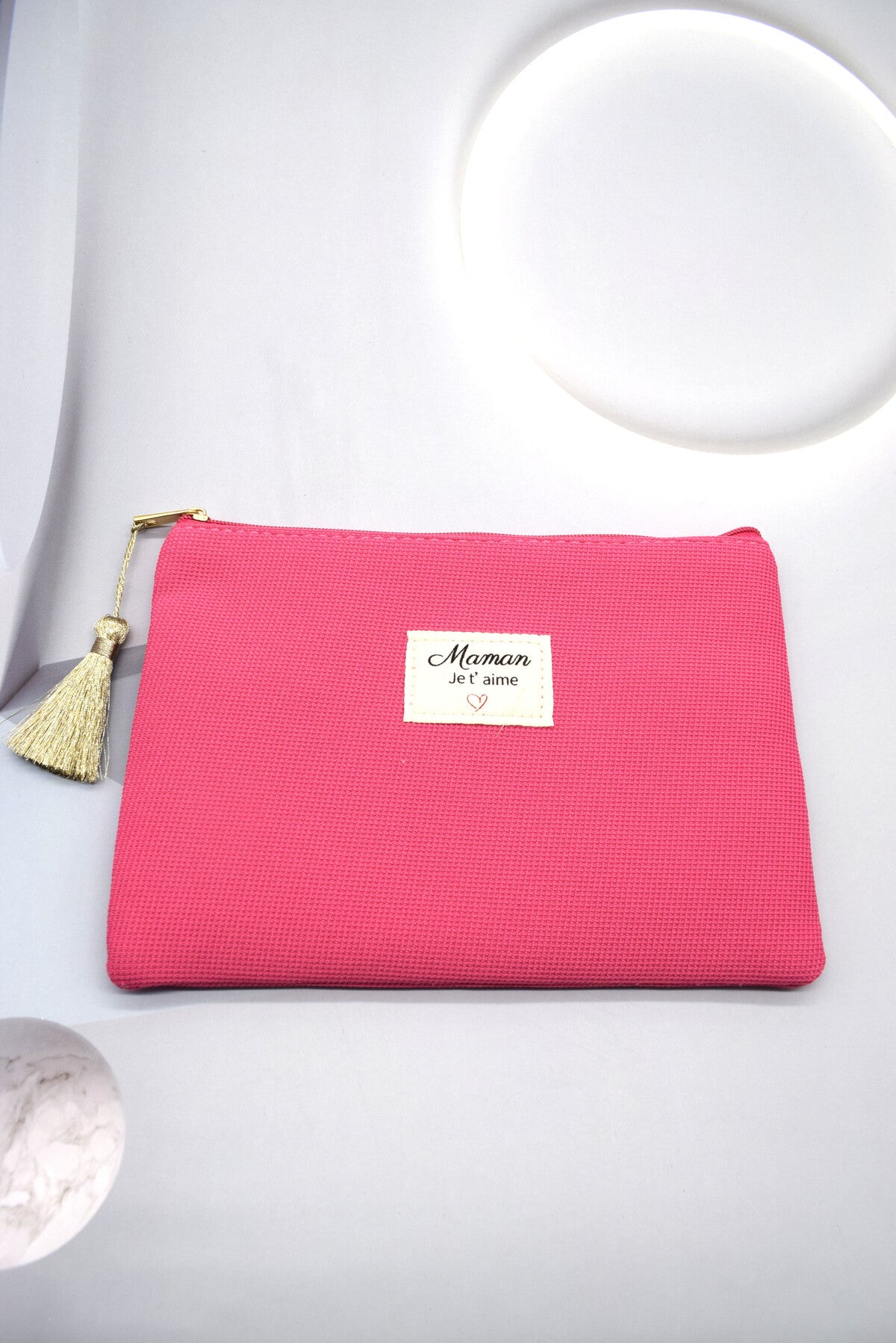 Pochette "Maman je t'aime" en tissu