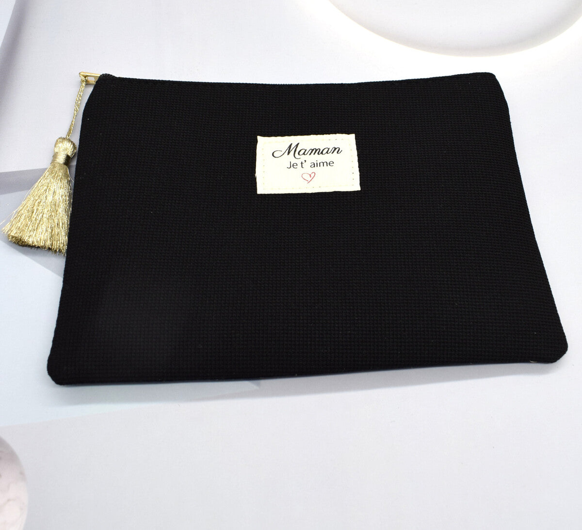 Pochette "Maman je t'aime" en tissu