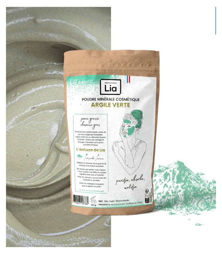 Argile verte Lia princesse fabriqué en France