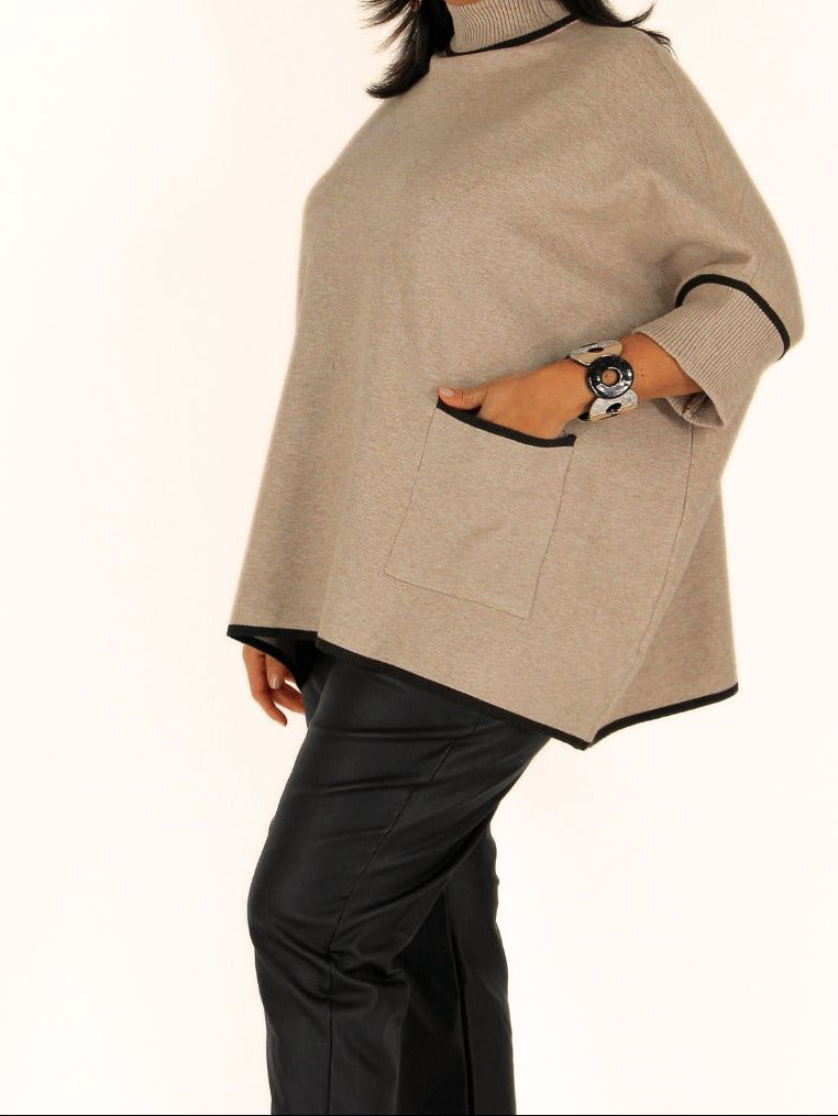 Pull chaud col roulé