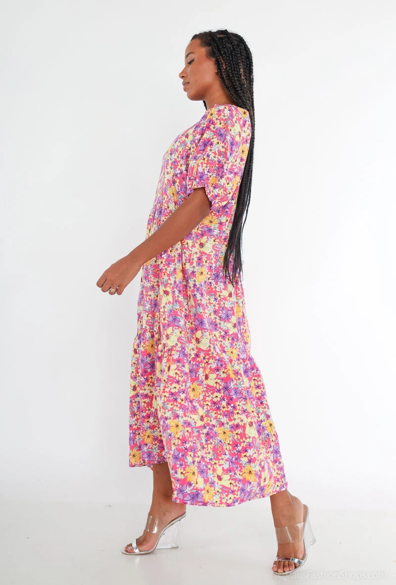 Robe longues imprimé fleur