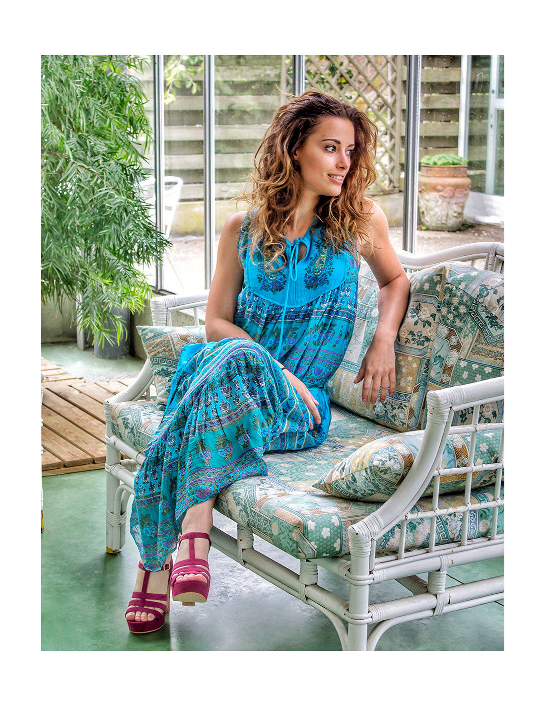 Robe longue hippie avec ou sans manche
