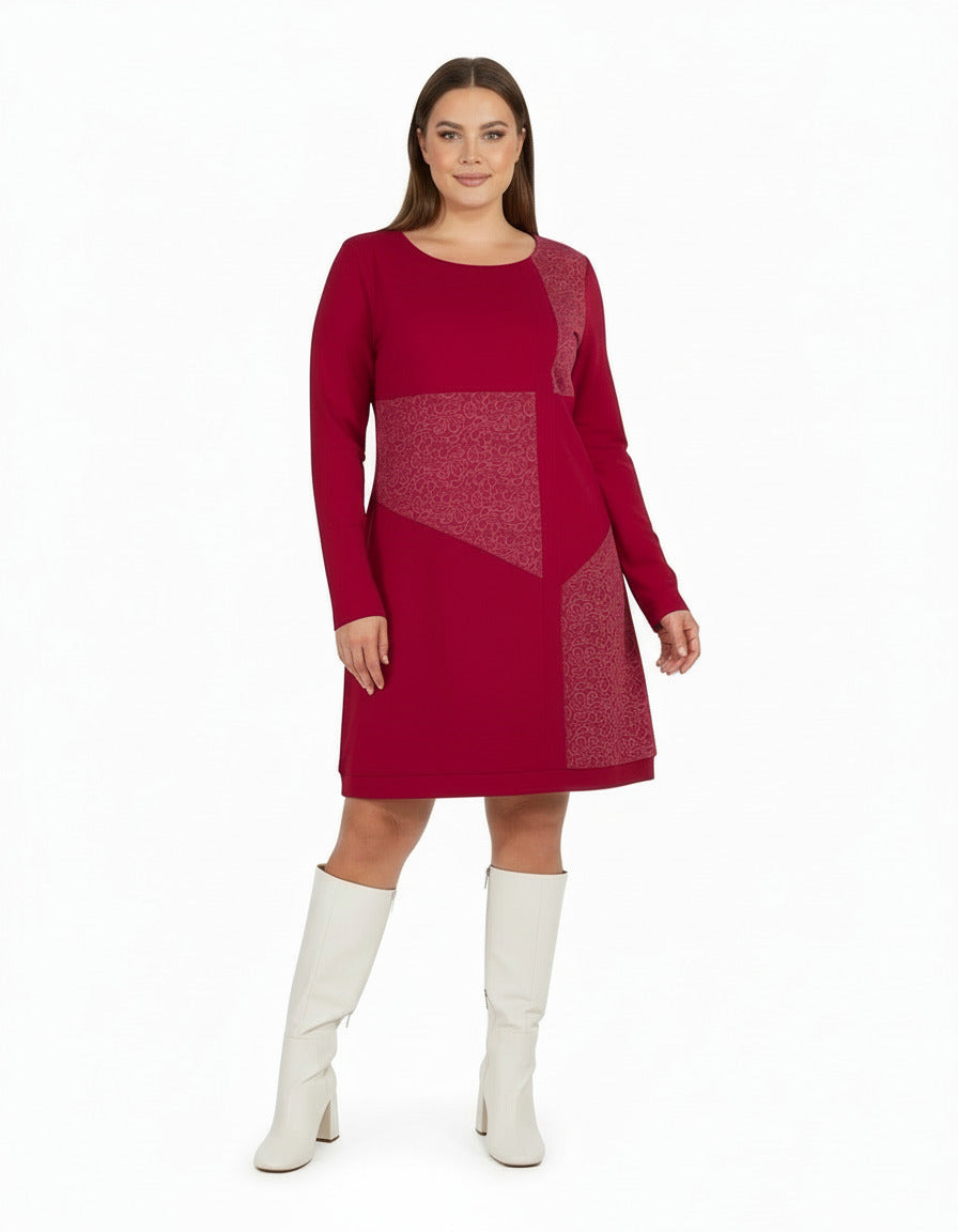 Robe maille patchwork