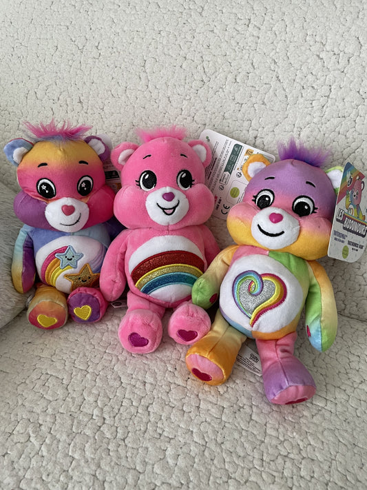 Peluche Bisounours 22 cm – Toucâlin, Toubonté, Toutensemble ou Le Trio