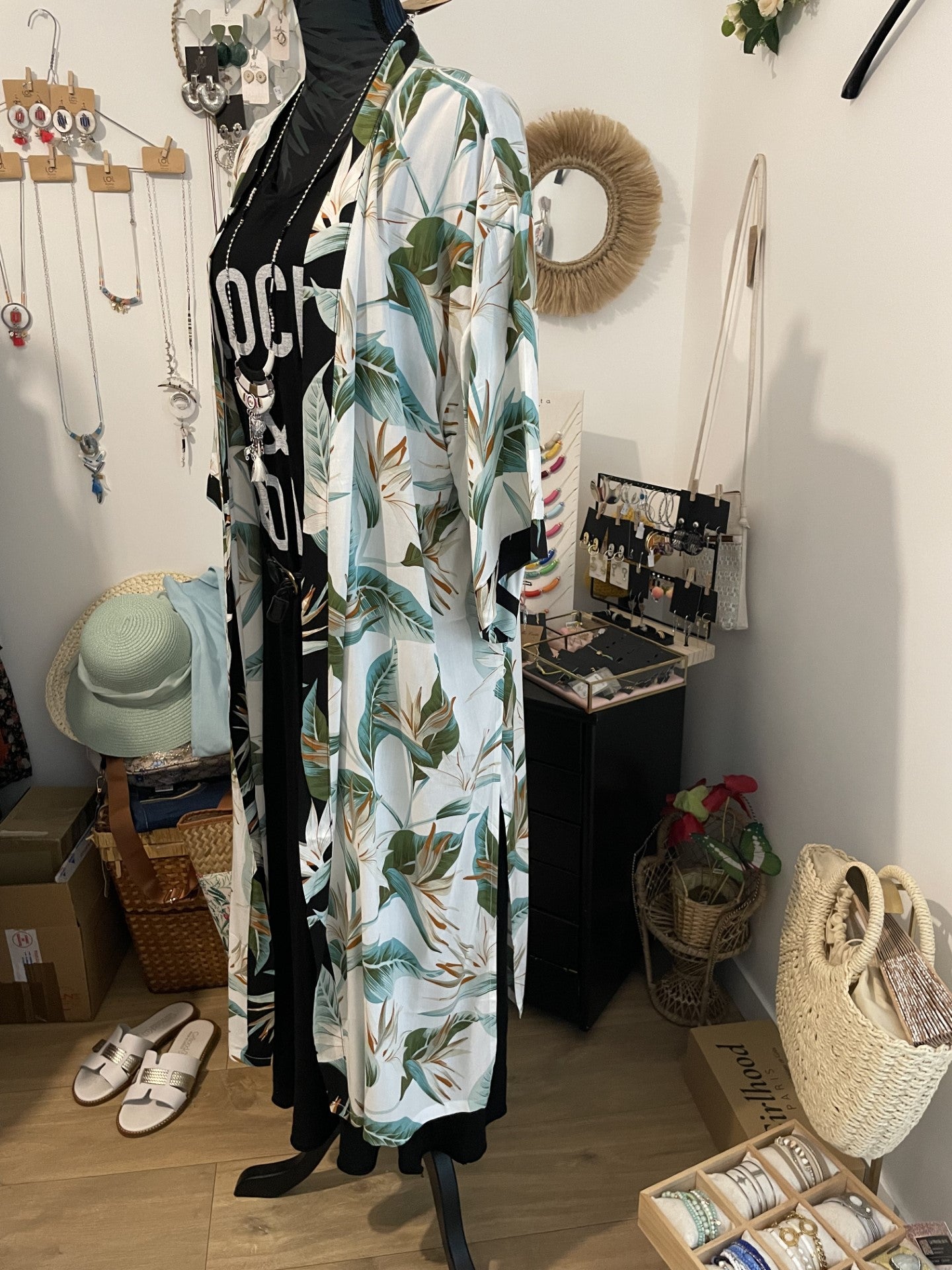 Kimono long en soie