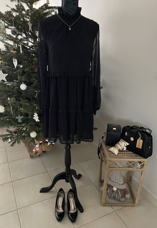 Robe en mousseline à volants