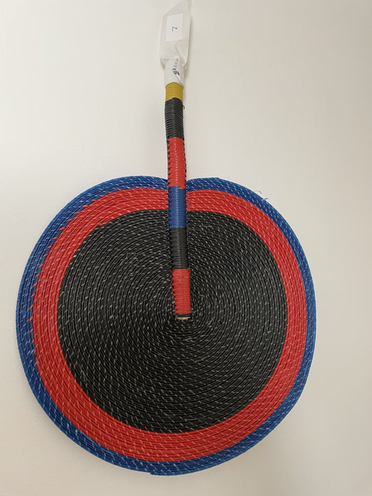 Éventails Africains Artisanaux "Rétro Pop" - Tissés Main en Plastique Recyclé !