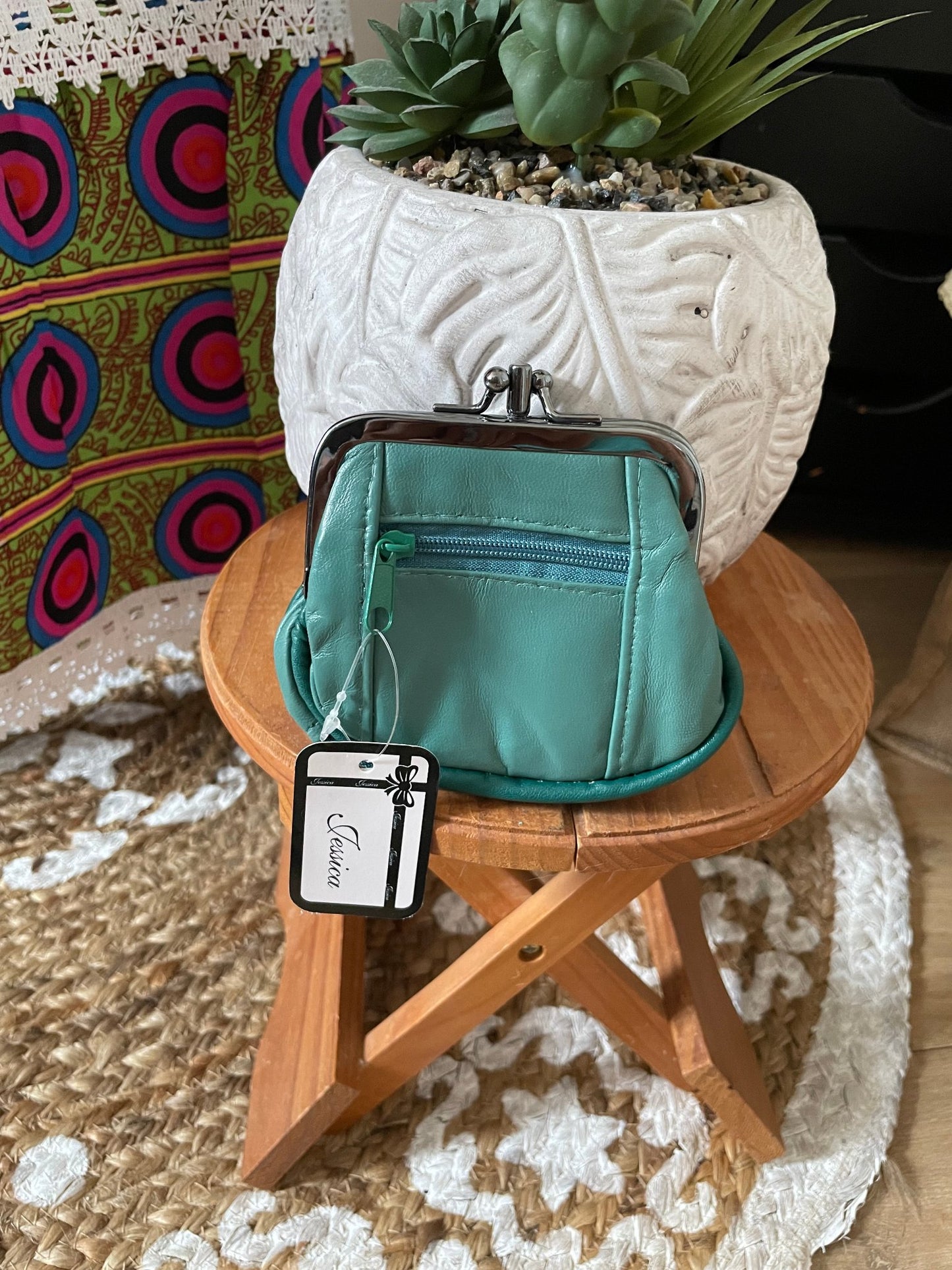 Leather coin purse