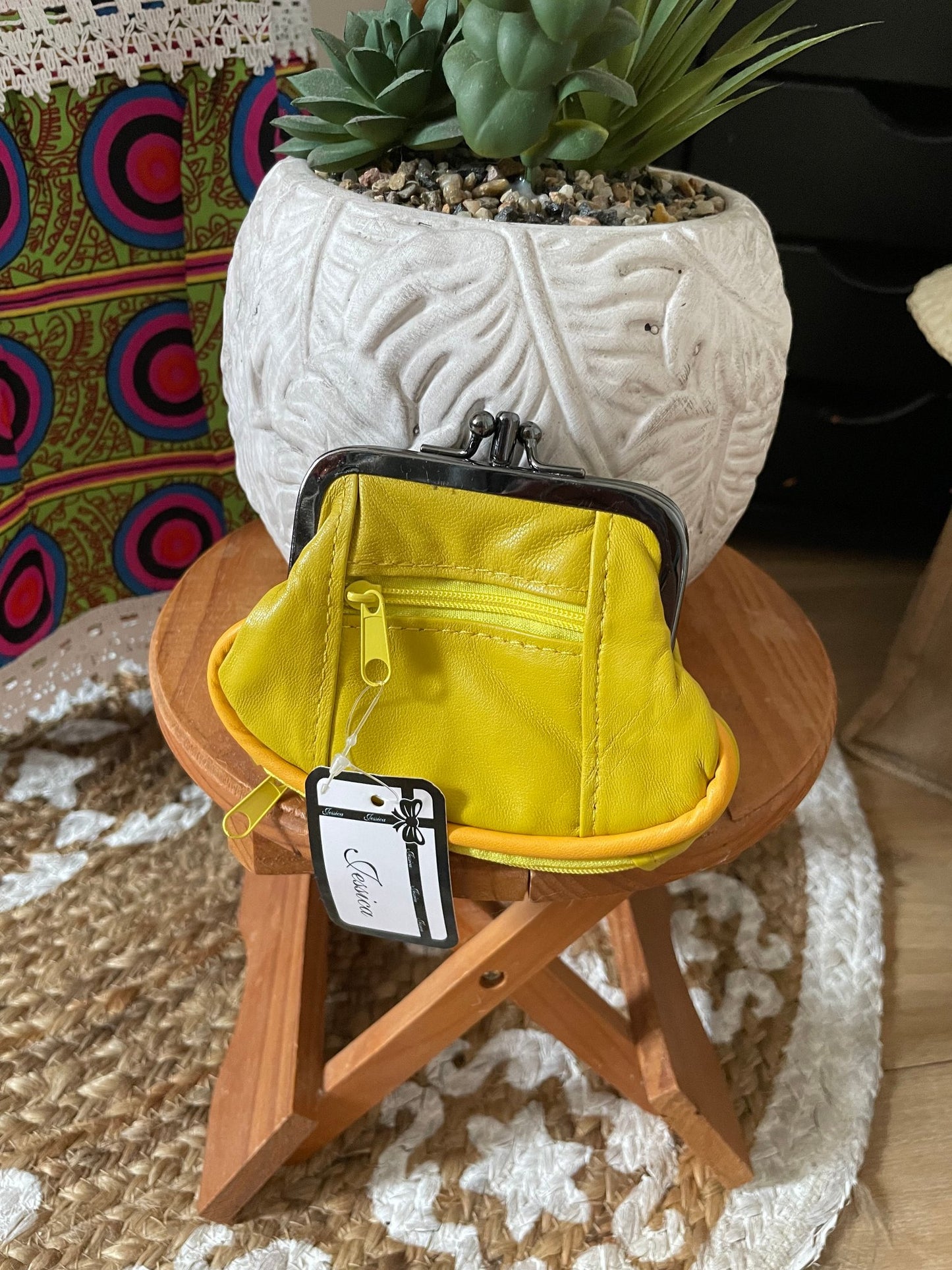 Leather coin purse