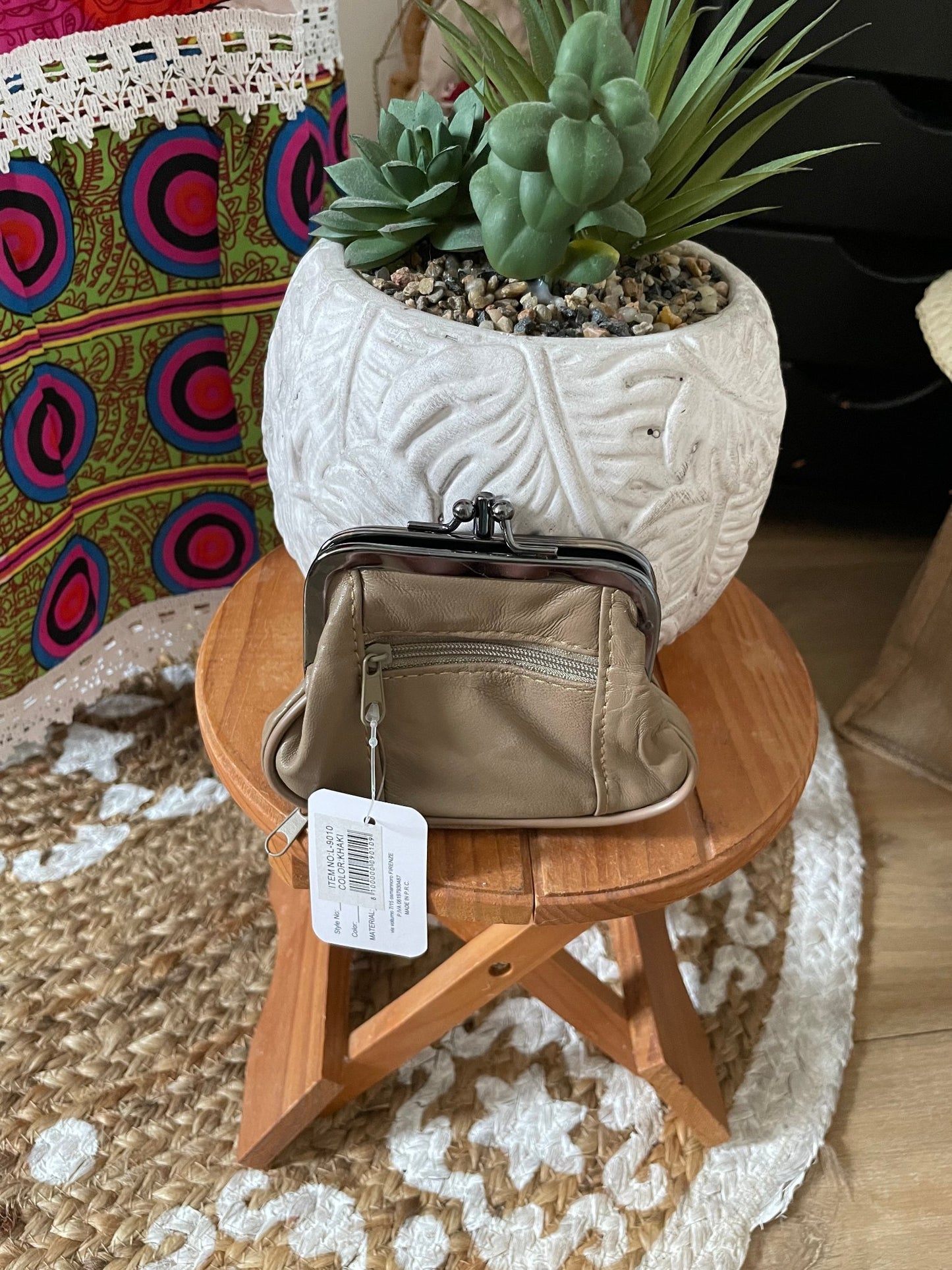 Leather coin purse