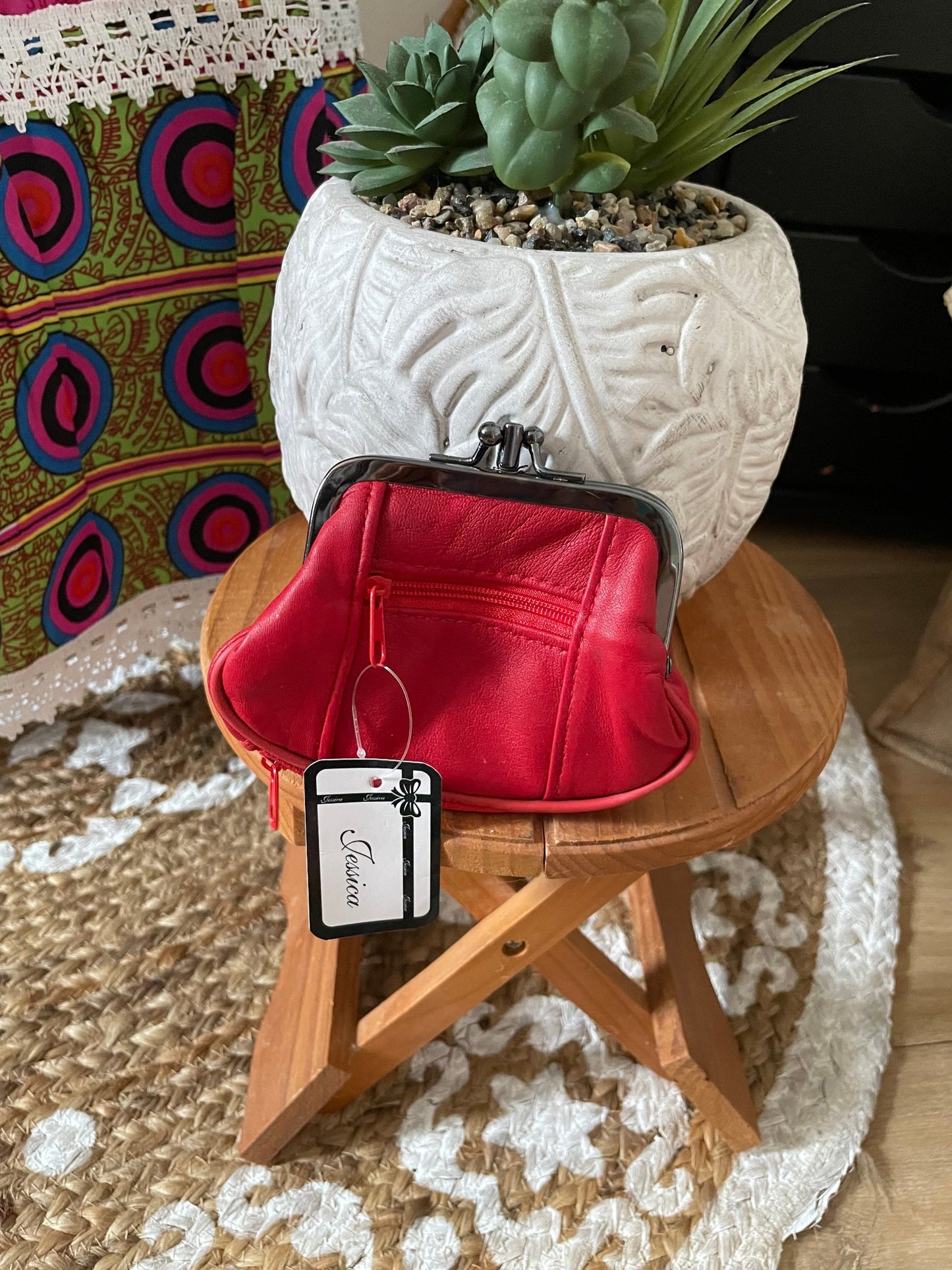 Leather coin purse