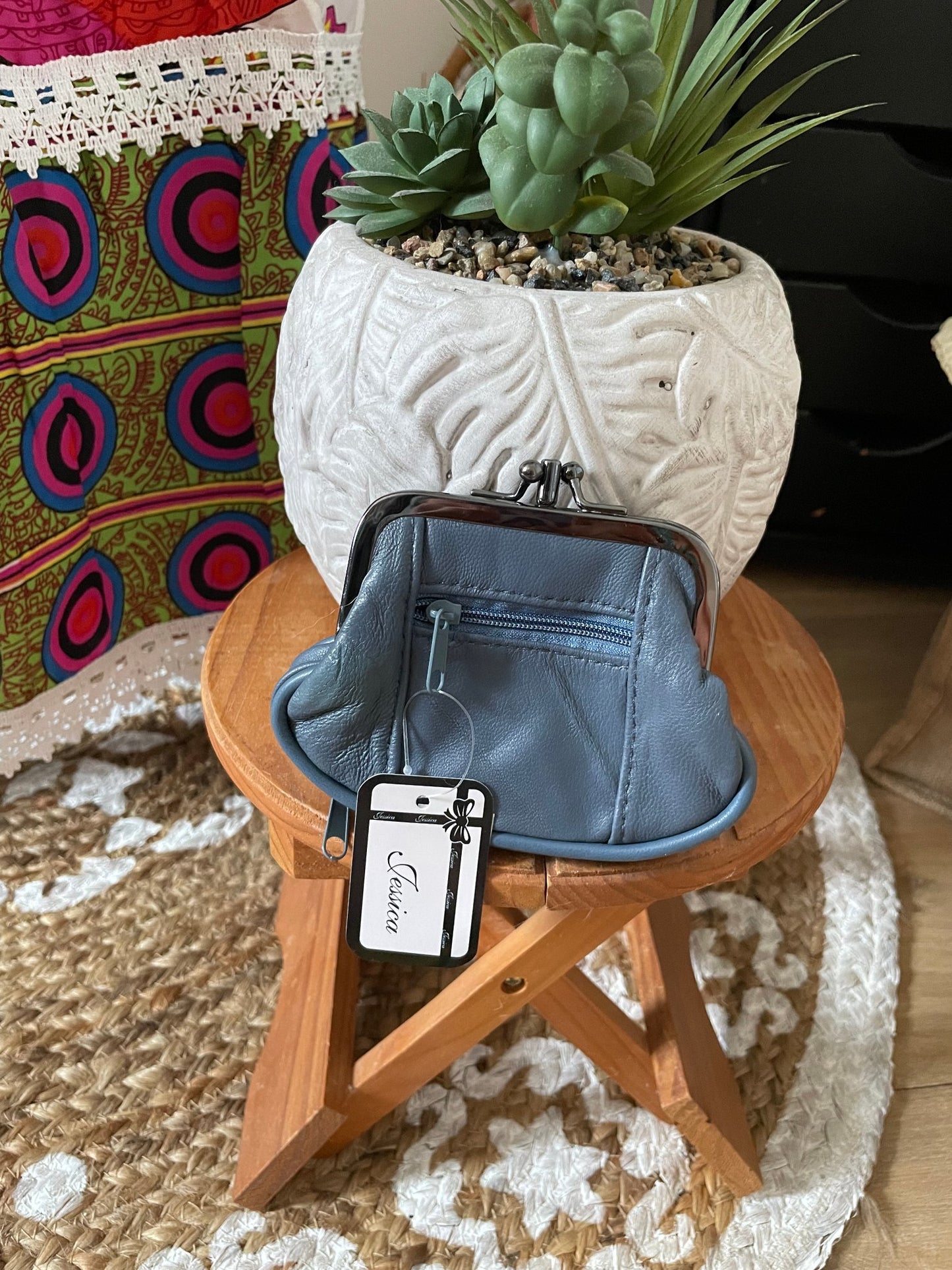 Leather coin purse