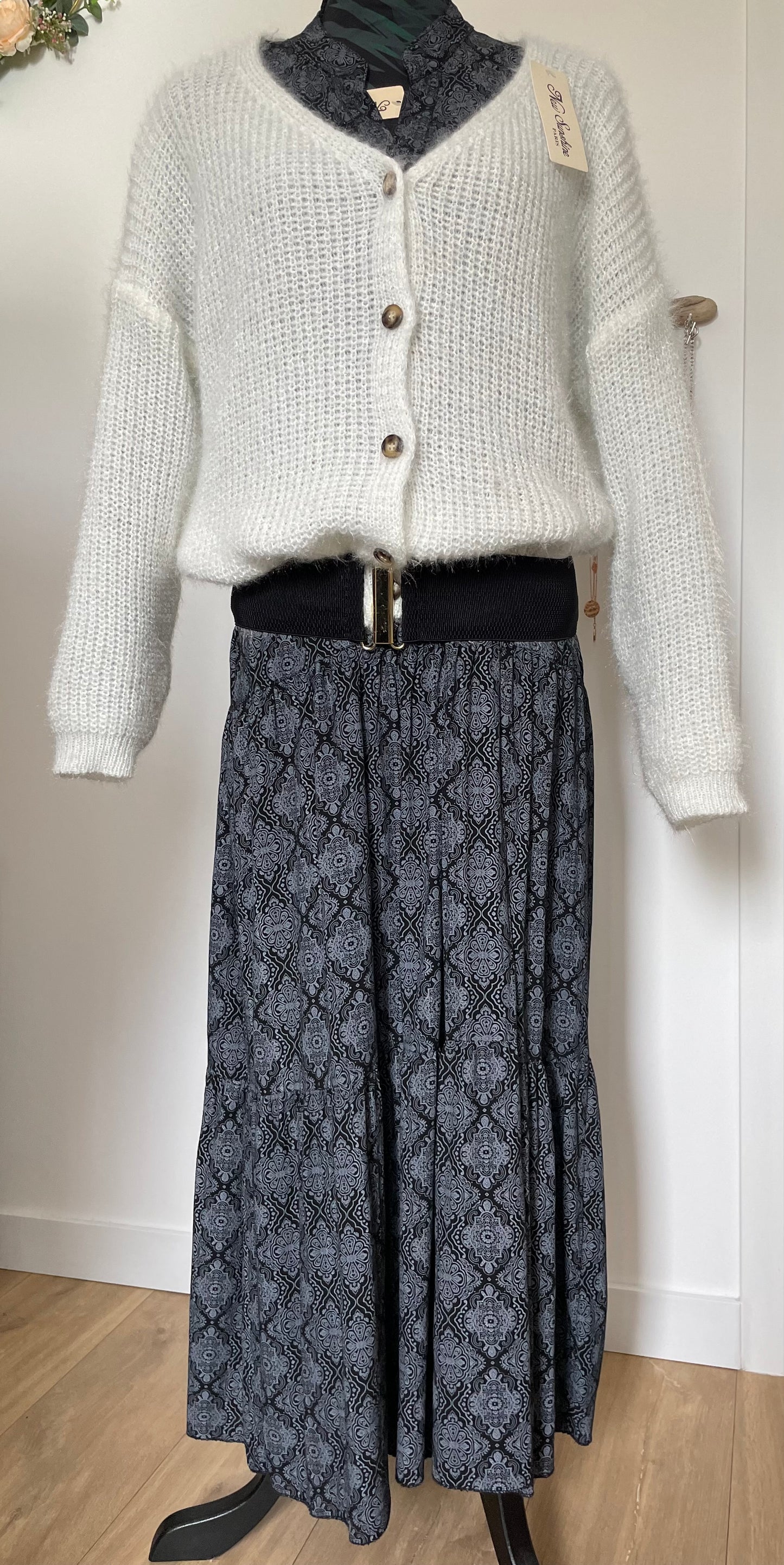 Gilet manches longues boutonné